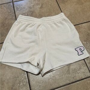 Women's Cream Victoria secret PINK Shorts with Logo